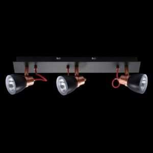Black & Copper Adjustable Spot Light GU10 Bar