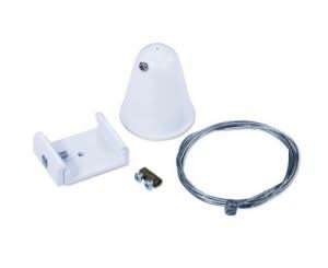 White Suspension Track Kit Metal Wire Ceiling Cup