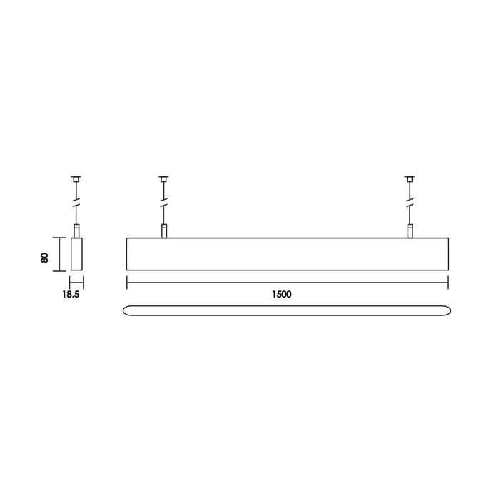 Avico Ashwood Dimmable Linear Pendant (Spazio)