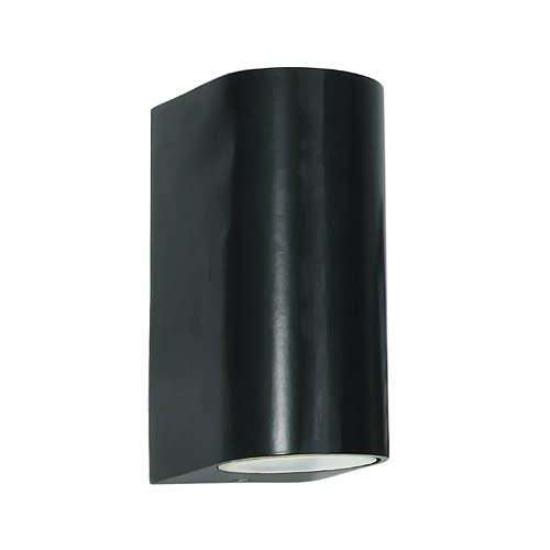 Black Outdoor Wall Light Tempered Glass IP44