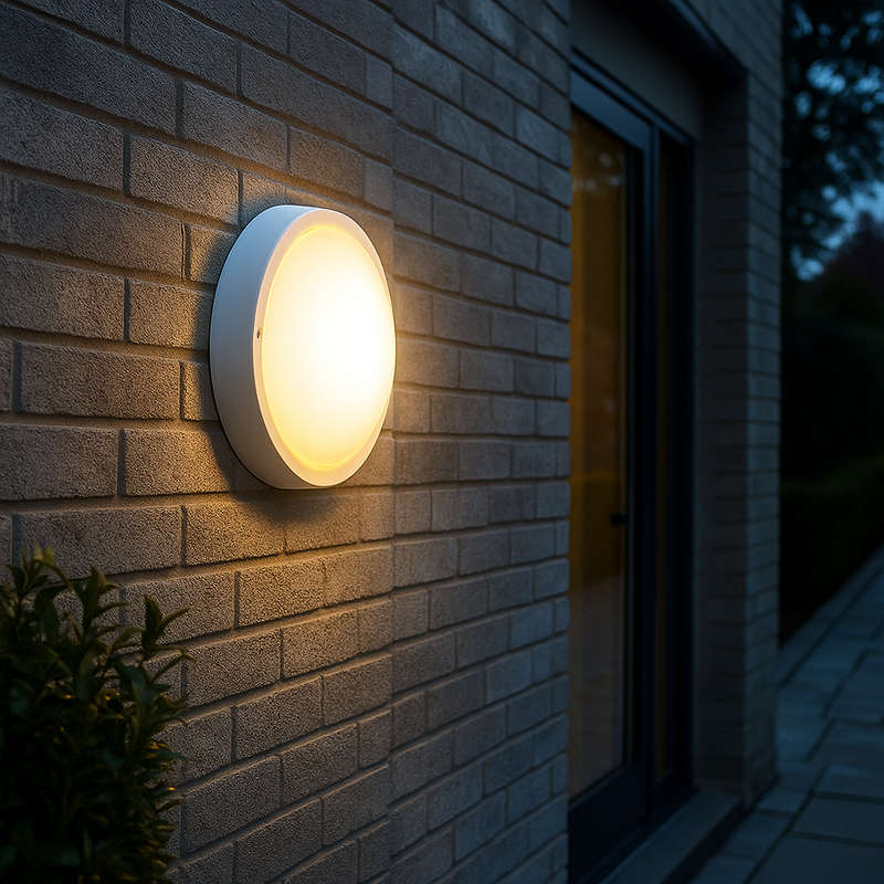 White LED Bulkhead Round - IP65 Outdoor Light