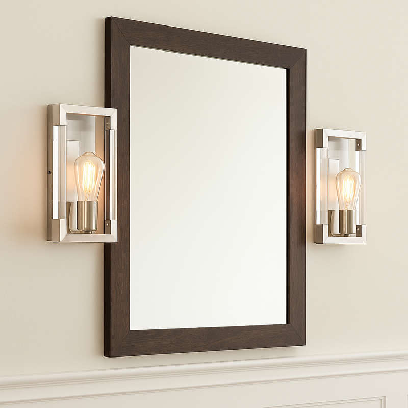 Satin Chrome Acrylic Wall Bracket