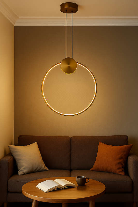 Black and Gold LED Pendant Light