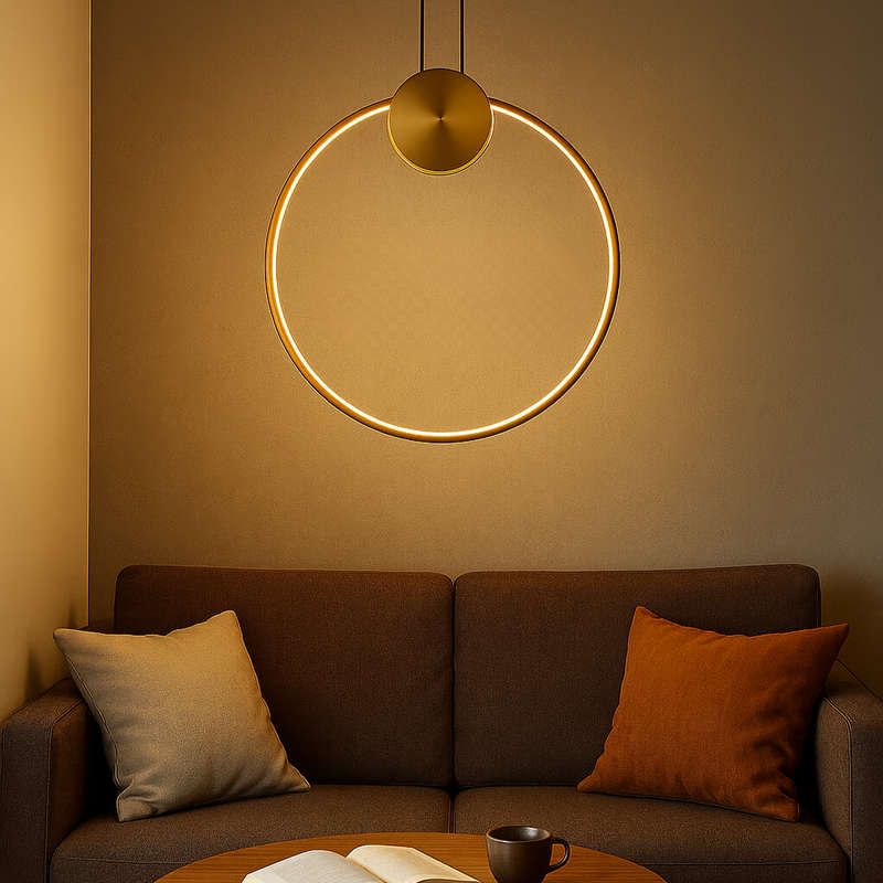 Black and Gold LED Pendant Light