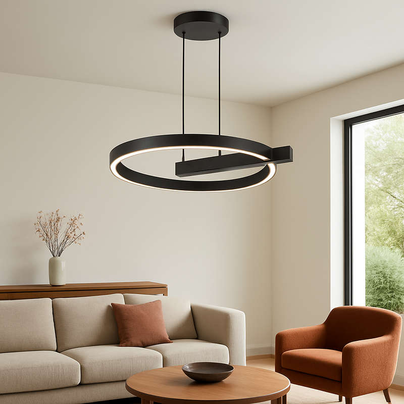 Black Q LED Pendant Light
