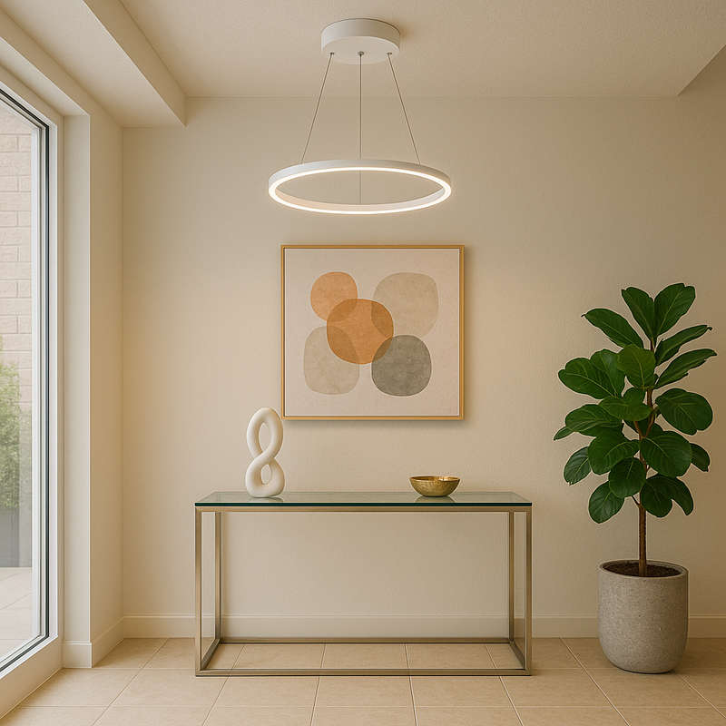 Warm White LED Single Ribbon Pendant Dimmable Indoor Light