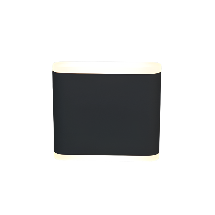Warm White Matt Black LED Wall Light Up and Down Facing