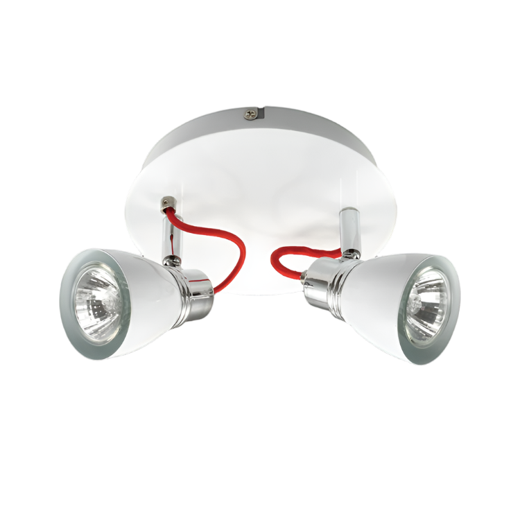 White & Chrome Adjustable Indoor Spot Light