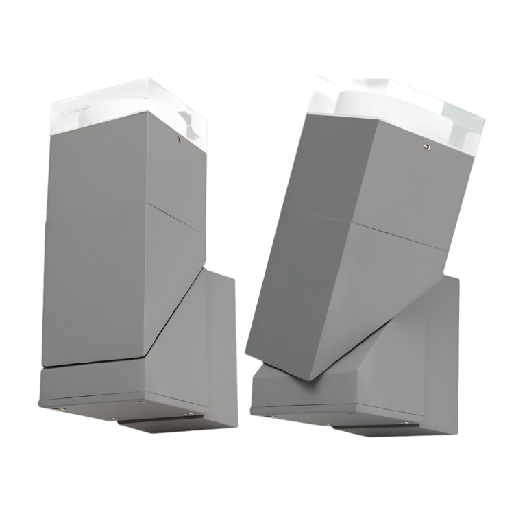 Matt Grey LED Outdoor Wall Light - 360 Tilt IP54
