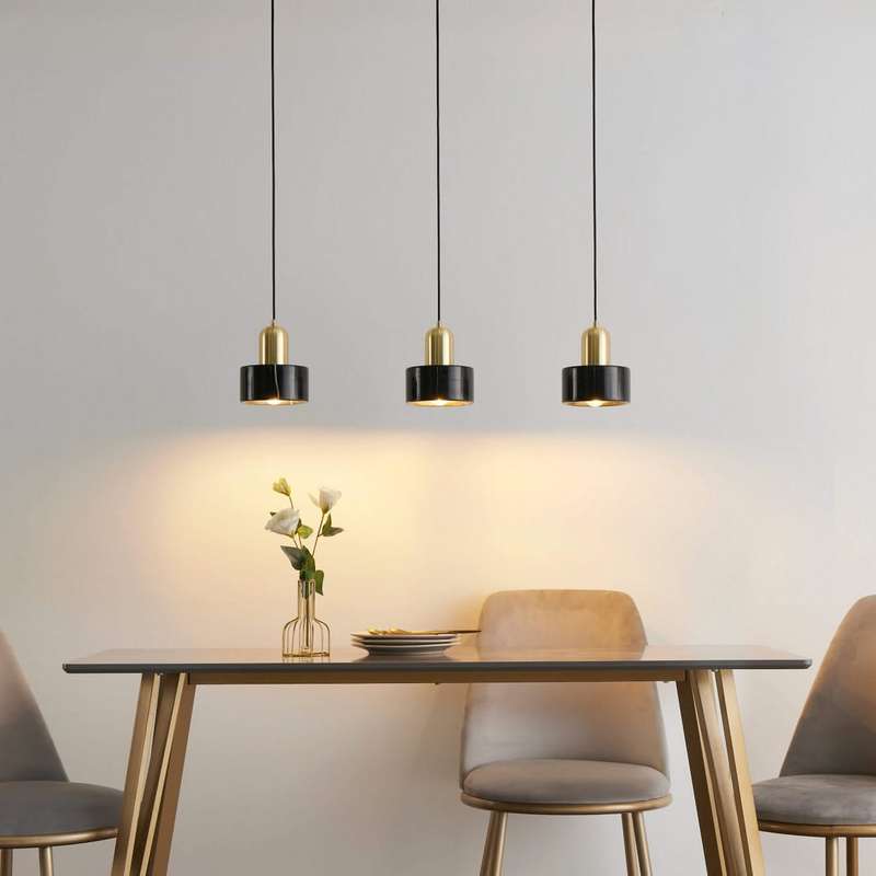 Cannon Black & Gold Marble Pendant Light