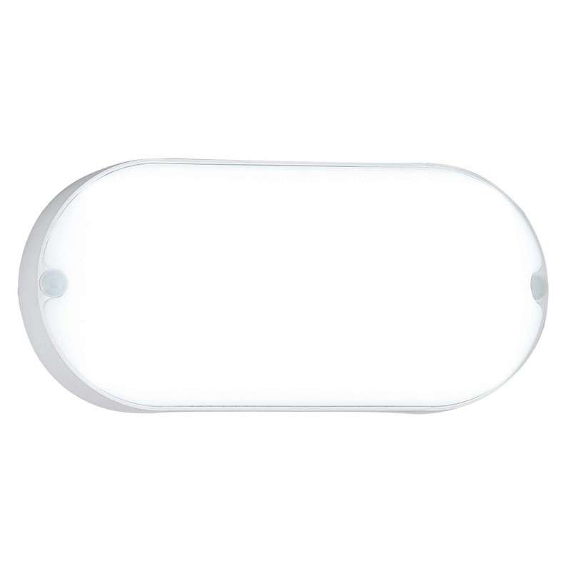 Oval White LED Bulkhead IP54 Warm White