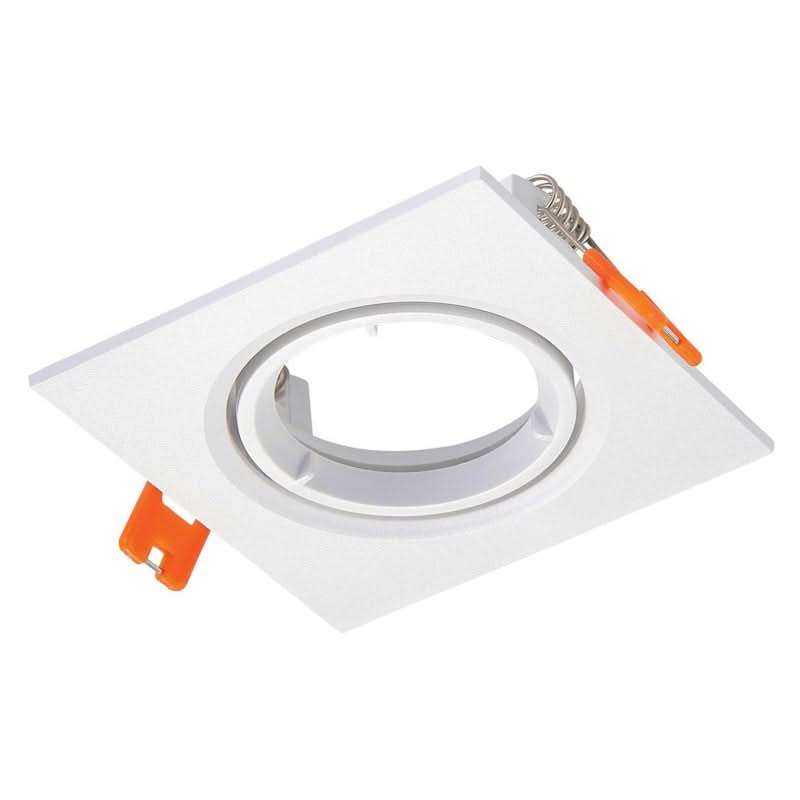 Downlight Holder - Square Tilt Polycarbonate Bayonet Lock