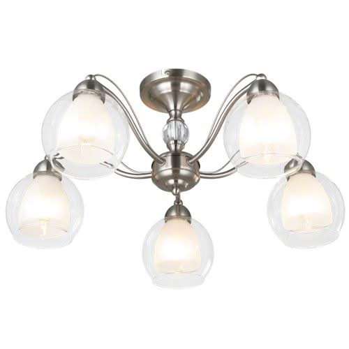 5 Light Satin Chrome Chandelier