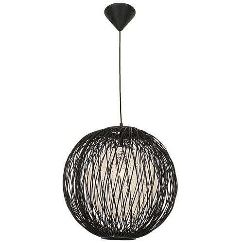 Pendant - Black Outer Bamboo Cover with Natural Inner Twine