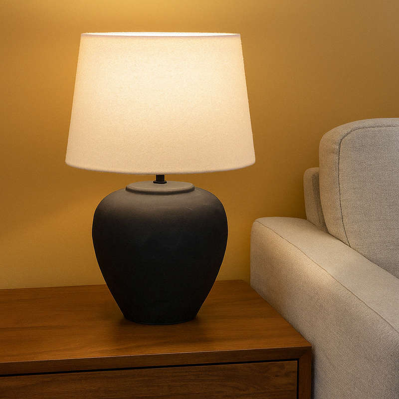 Black Large Ceramic Table Lamp
