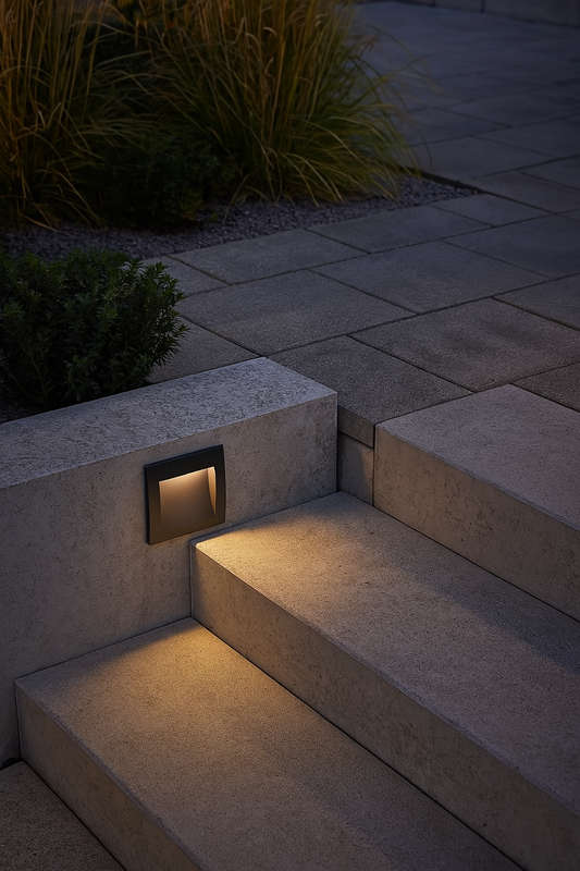 Square LED Recessed Step Light IP65