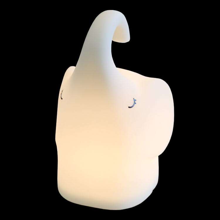 Elephant White LED Night Light - Rechargeable & Dimmable