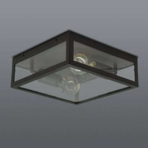 Rubik Black Ceiling Light Stainless Steel Tempered Glass