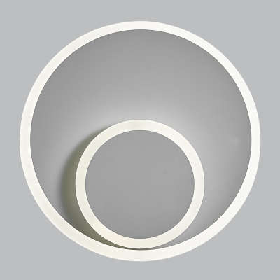 Grey LED Wall or Ceiling Light - Movable Center Ring