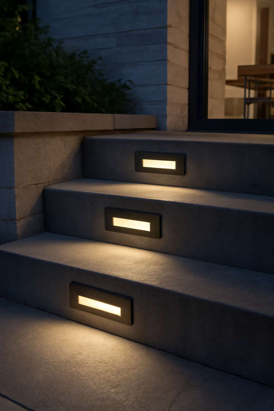Nina Black LED Exterior Foot Light CCT