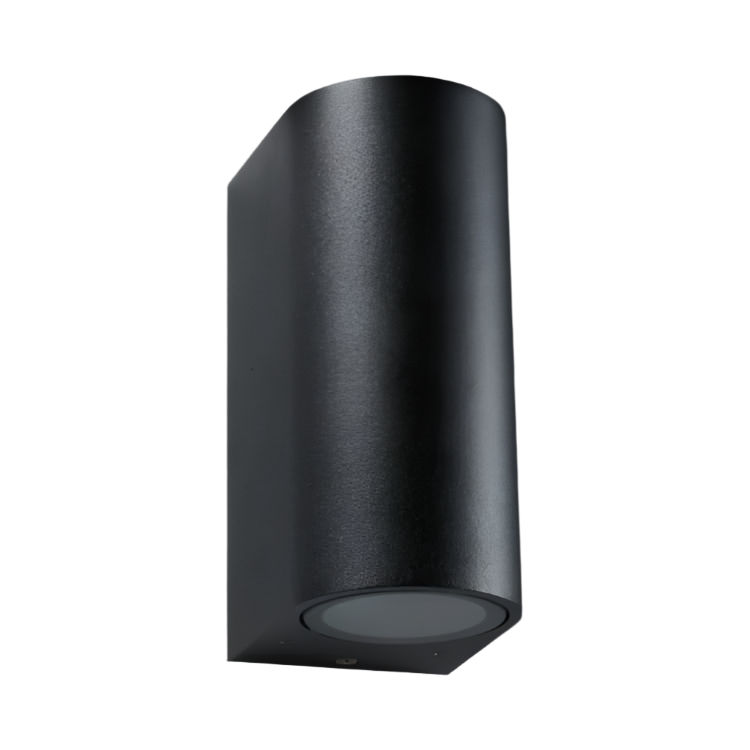 Emma Matt Black Outdoor Wall Light IP44 Up & Down Lighting