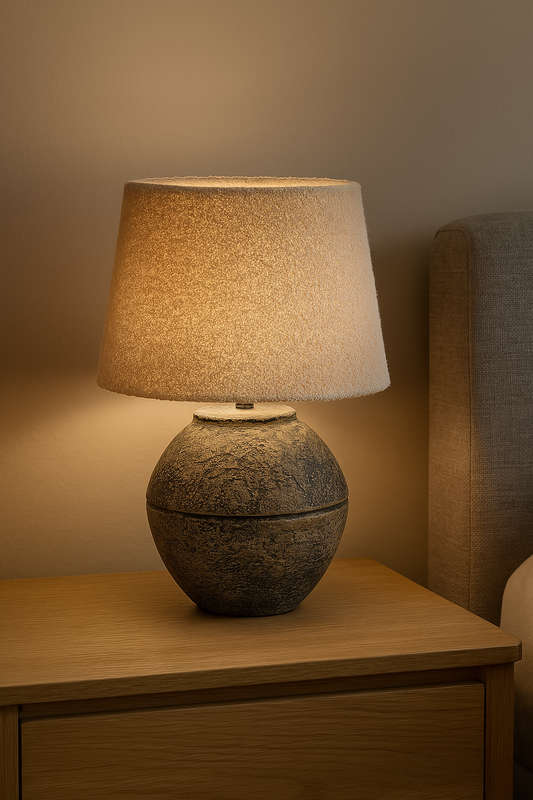 Burnt Amber Large Ceramic Table Lamp