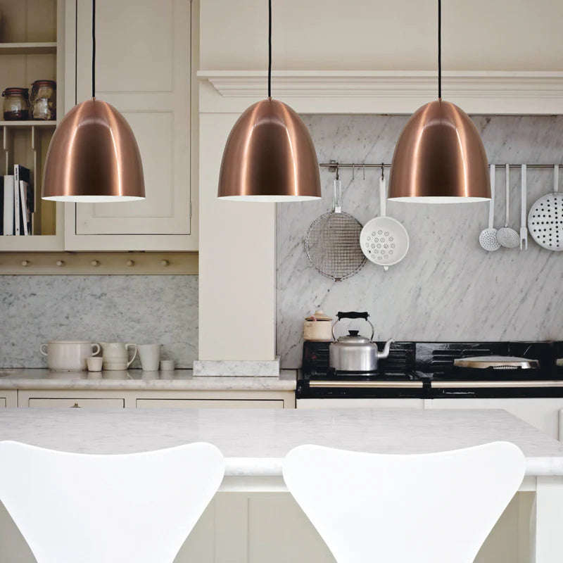 Hype Brushed Copper Pendant Light - Adjustable Height