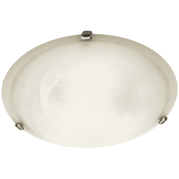 Silver Ceiling Light Alabaster Glass