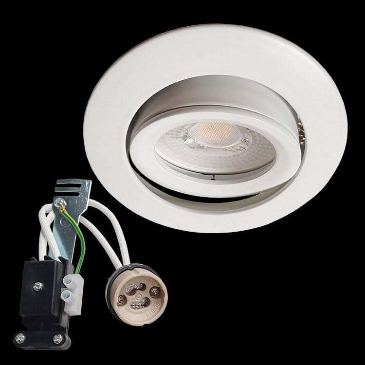 Oliver White Downlight Tilt - Die-Cast Aluminium