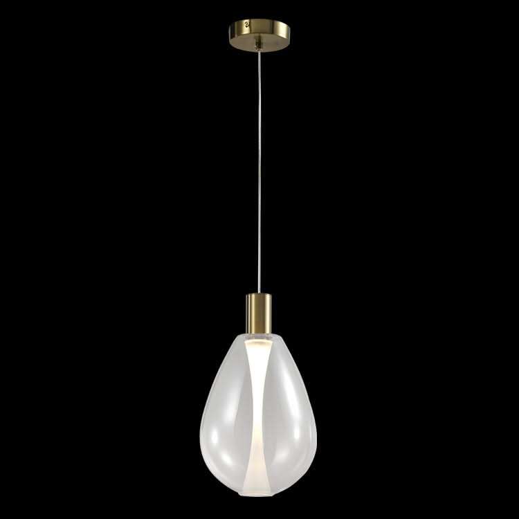Clear Glass LED Pendant Light - Warm White Minimalist