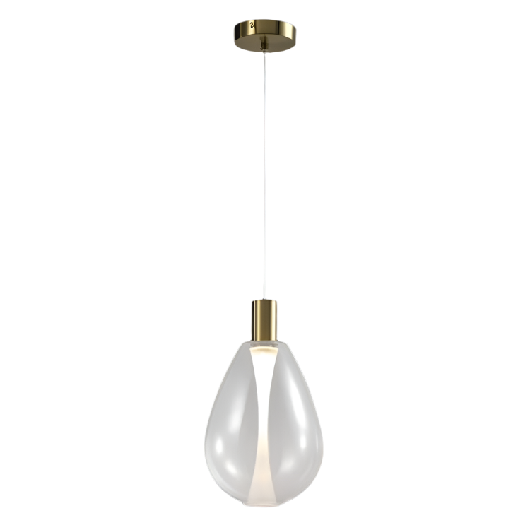 Clear Glass LED Pendant Light - Warm White Minimalist