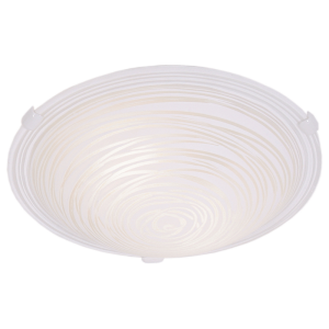 Patterned White Glass Ceiling Fitting Large