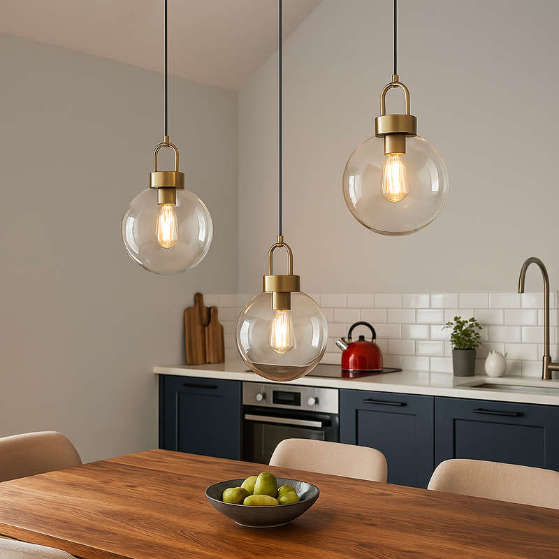 Truffle Antique Brass Pendant Light