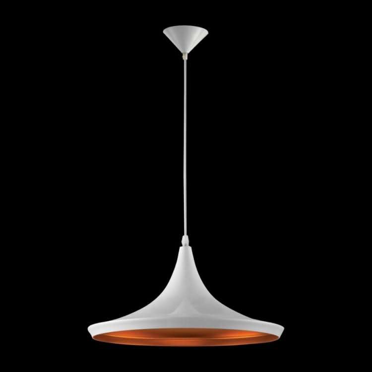 White & Gold Conical Pendant Light