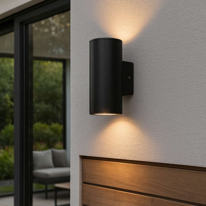Up & Down Facing Round ABS Outdoor Wall Light