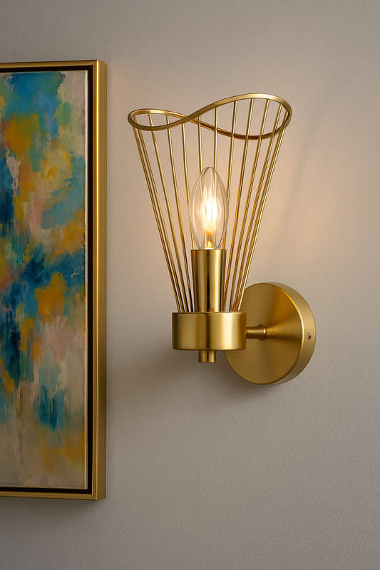 Sensu Single Gold Wall Light