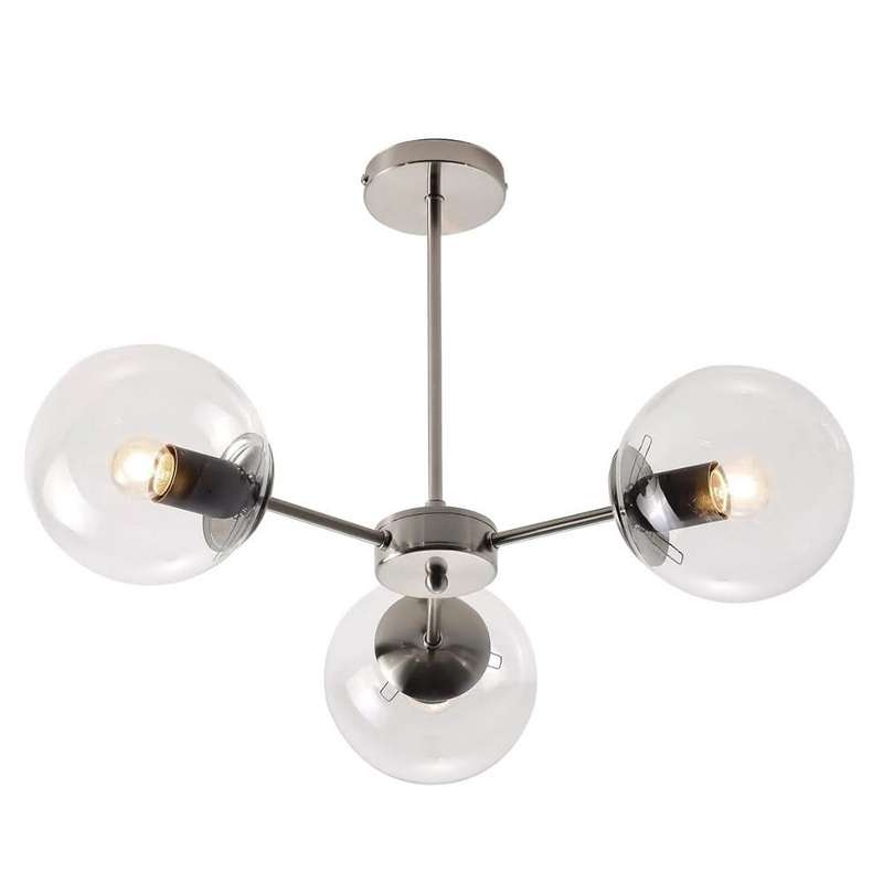 3 Light Satin Chrome Pendant
