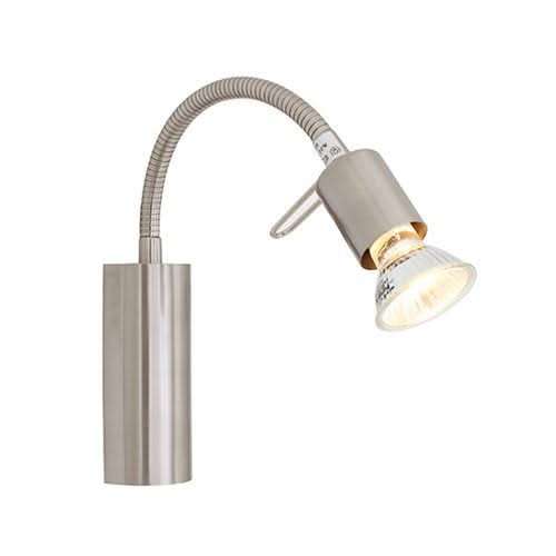 Satin Chrome LED Wall Light Flexible Stem