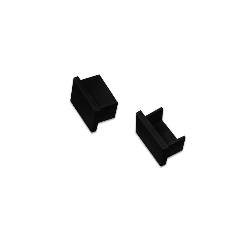 LED Extrusion - Black A6 Profile End Caps