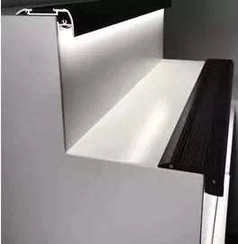 LED Stair / Step Profile Black - Downlight