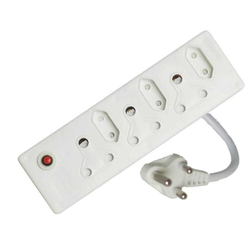 White Multi Plug 420mm South African & Euro Pin Sockets