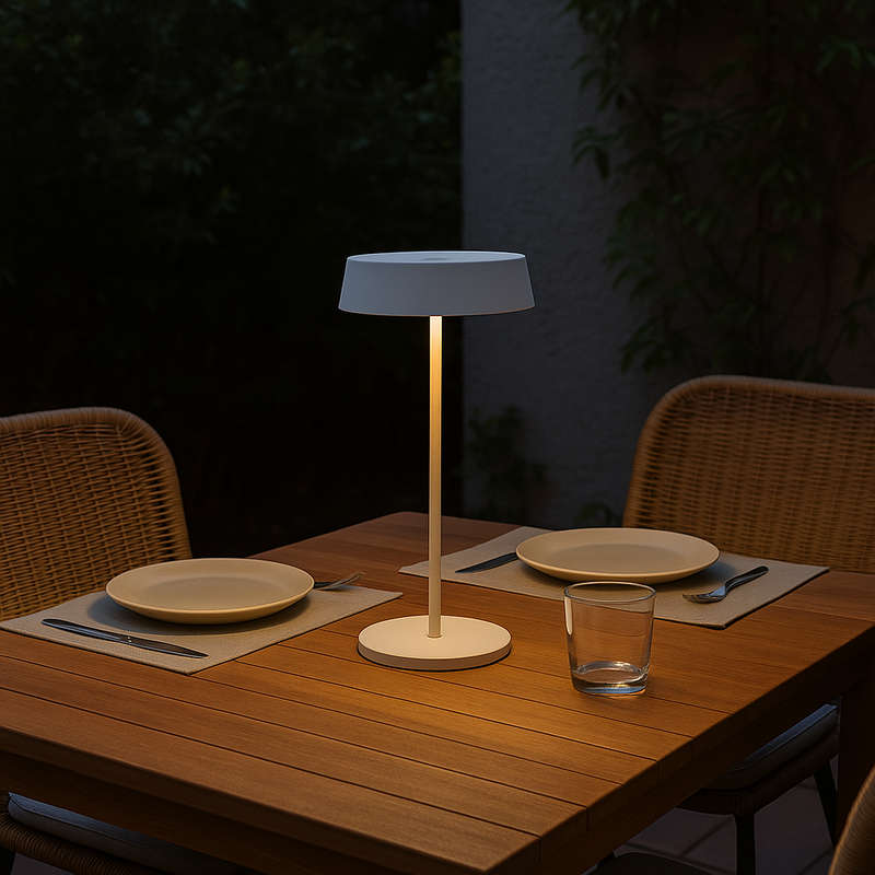 SLENDER White LED Table Lamp Rechargeable Dimmable IP54