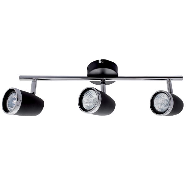Black and Polished Chrome Spotlight