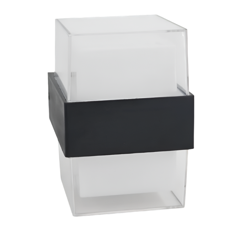Warm White Black LED Wall Light Up Down IP44
