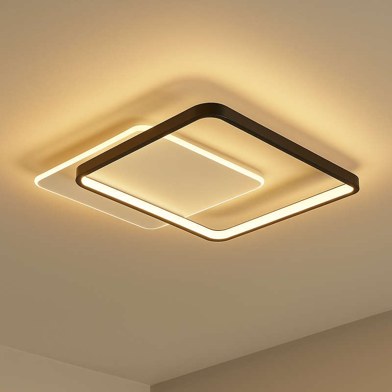 Square Metal & Acrylic LED Ceiling Light