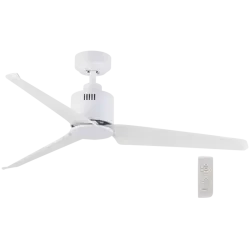 White Metal and ABS Ceiling Fan - No Light