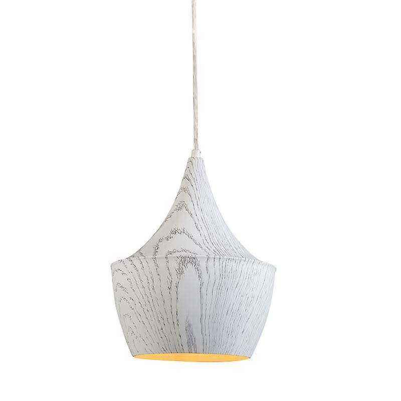 Ziggy White Wood Grain Pendant Light