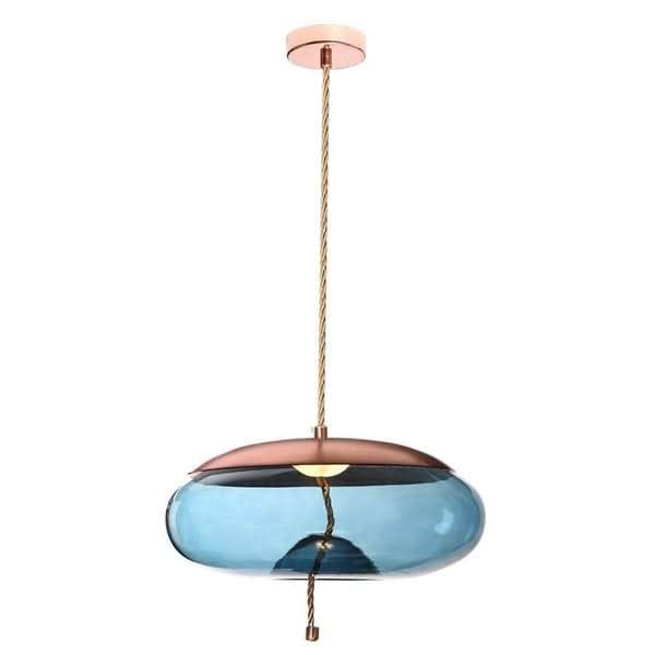 Blue Pebble LED Pendant Light