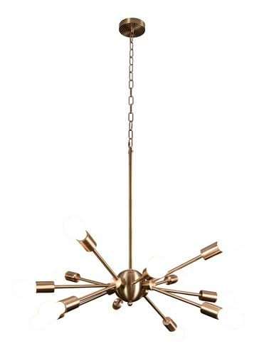 Supernova 12 Satin Gold Pendant Light