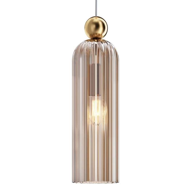 Antic Gold & Amber Pendant Light